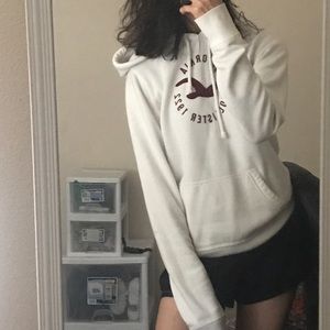 White Basic Hollister Hoodie